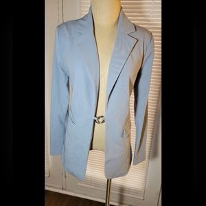 Sz M Daniellle Bernstein light blue blazer